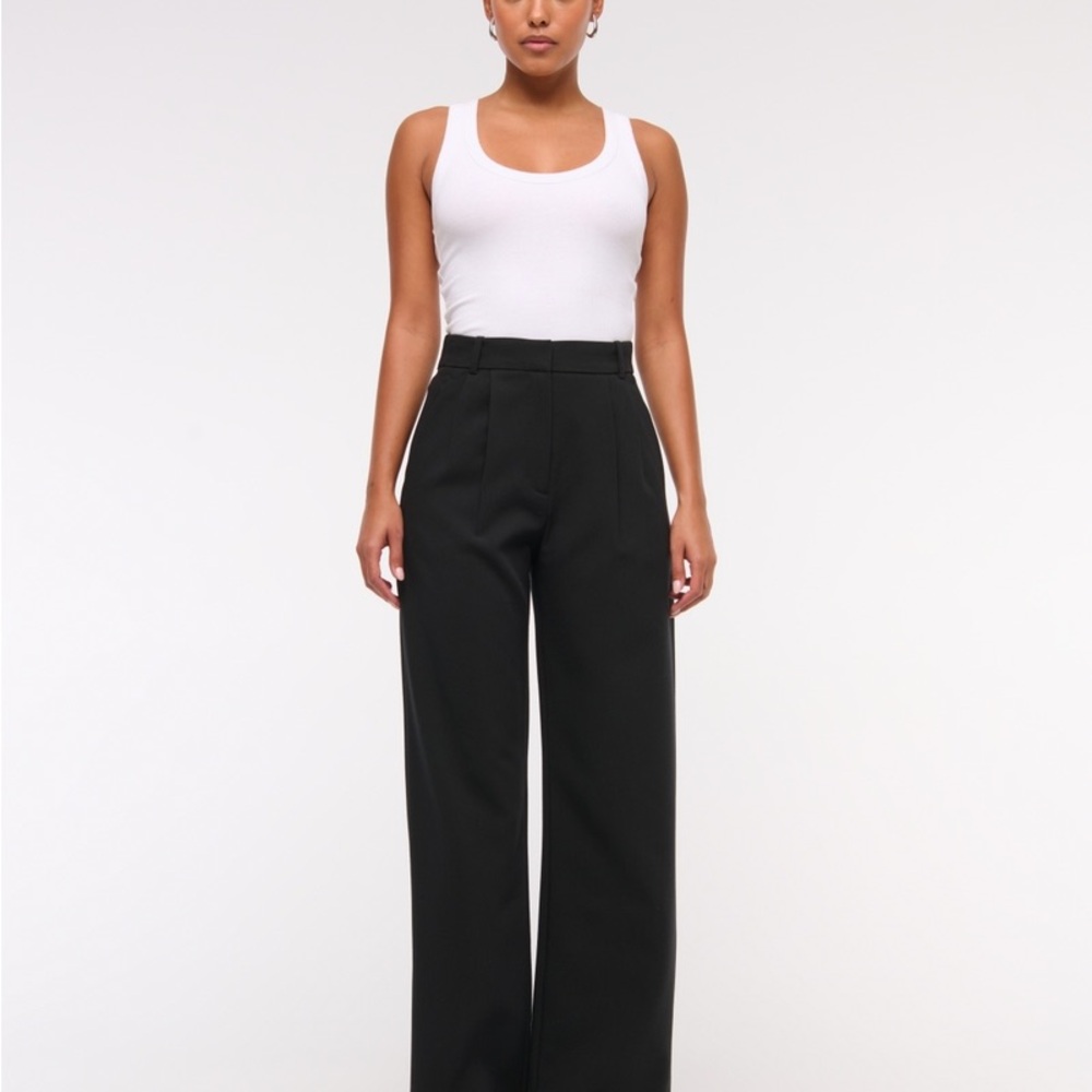 A&F Sloane Tailored Wide Leg Pant